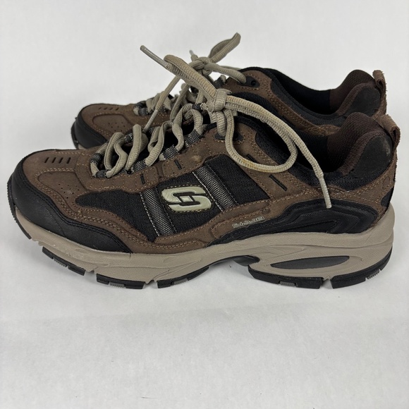 Sketchers Sport Men's Size 8.5 Sneaker Brown/Black Leather NWOT - Picture 6 of 11